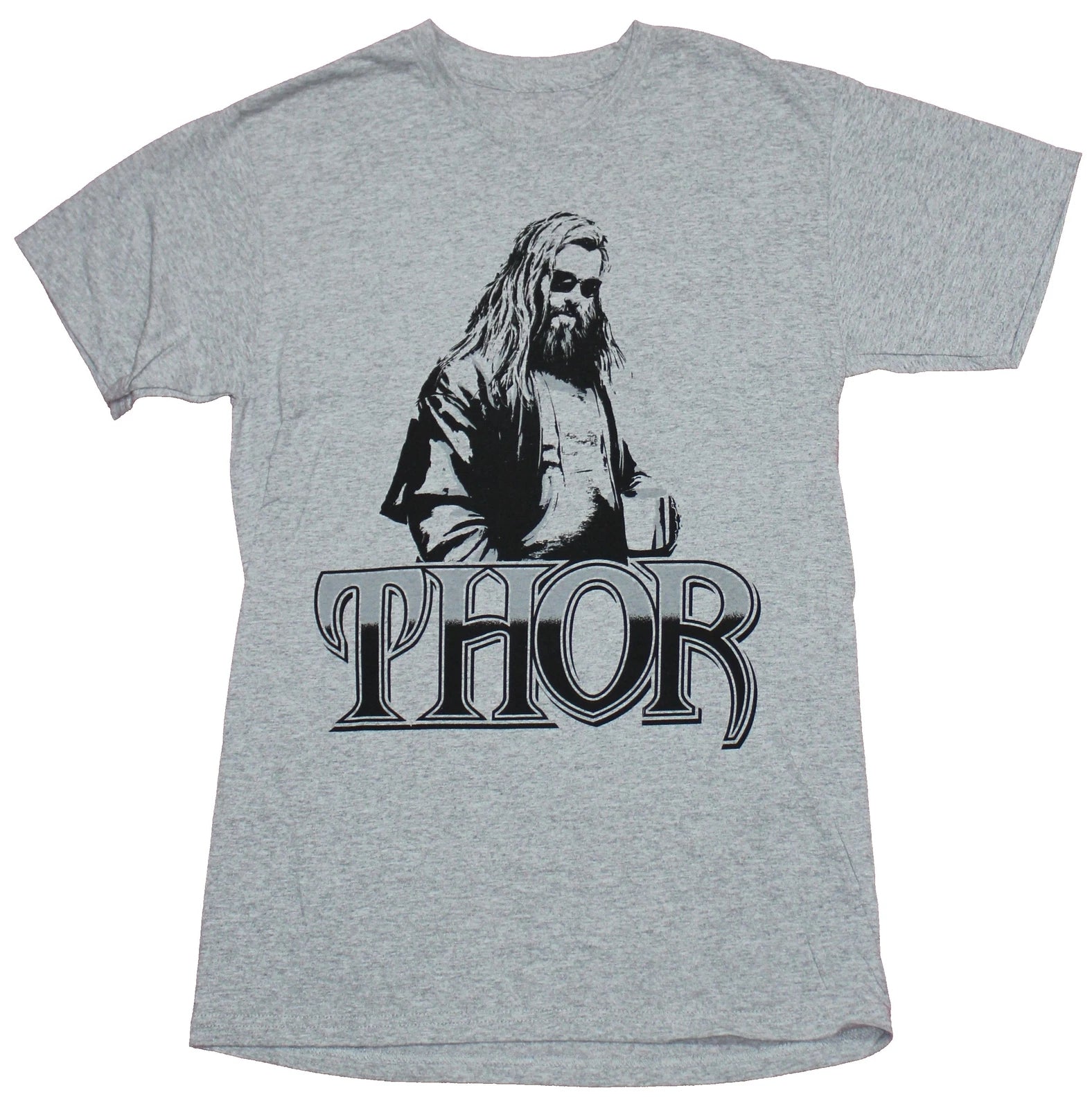 Thor Mens T-Shirt - Fat Thor Over Word Logo