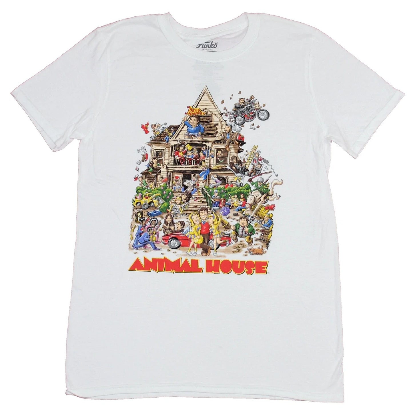 Animal House Mens T-Shirt- Classic Movie Poster Crazy House Image