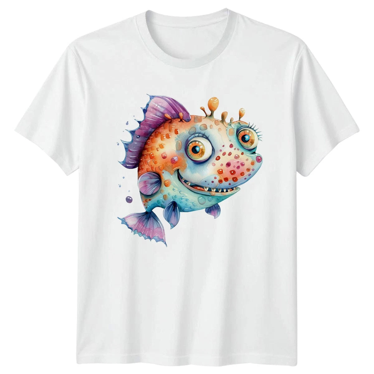Cute Cartoon Fish T-Shirt Aquatic Wildlife 2026 Birthday Gift For Him And Her