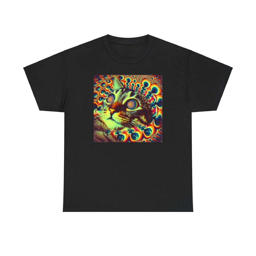 Psychedelic Cat Tee, Dark Grunge, Scene, Punk Aesthetic, Gothic Alt Shirt, D13