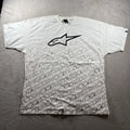 Vintage Y2K AlpineStars Men’s 2XL White T Shirt Grunge Motorcross NEW 2000s AOP