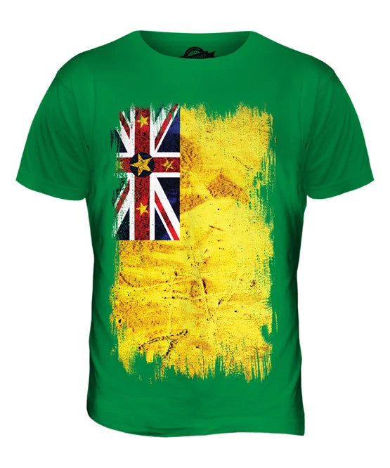 NIUE GRUNGE FLAG MENS T SHIRT TEE SHIRT XS S M L XL 2XL 3XL 4XL 5XL
