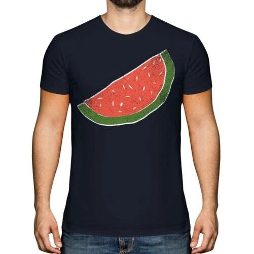 GRUNGE MELON SLICE MENS T-SHIRT TEE TOP GIFT SKETCH DRAWING