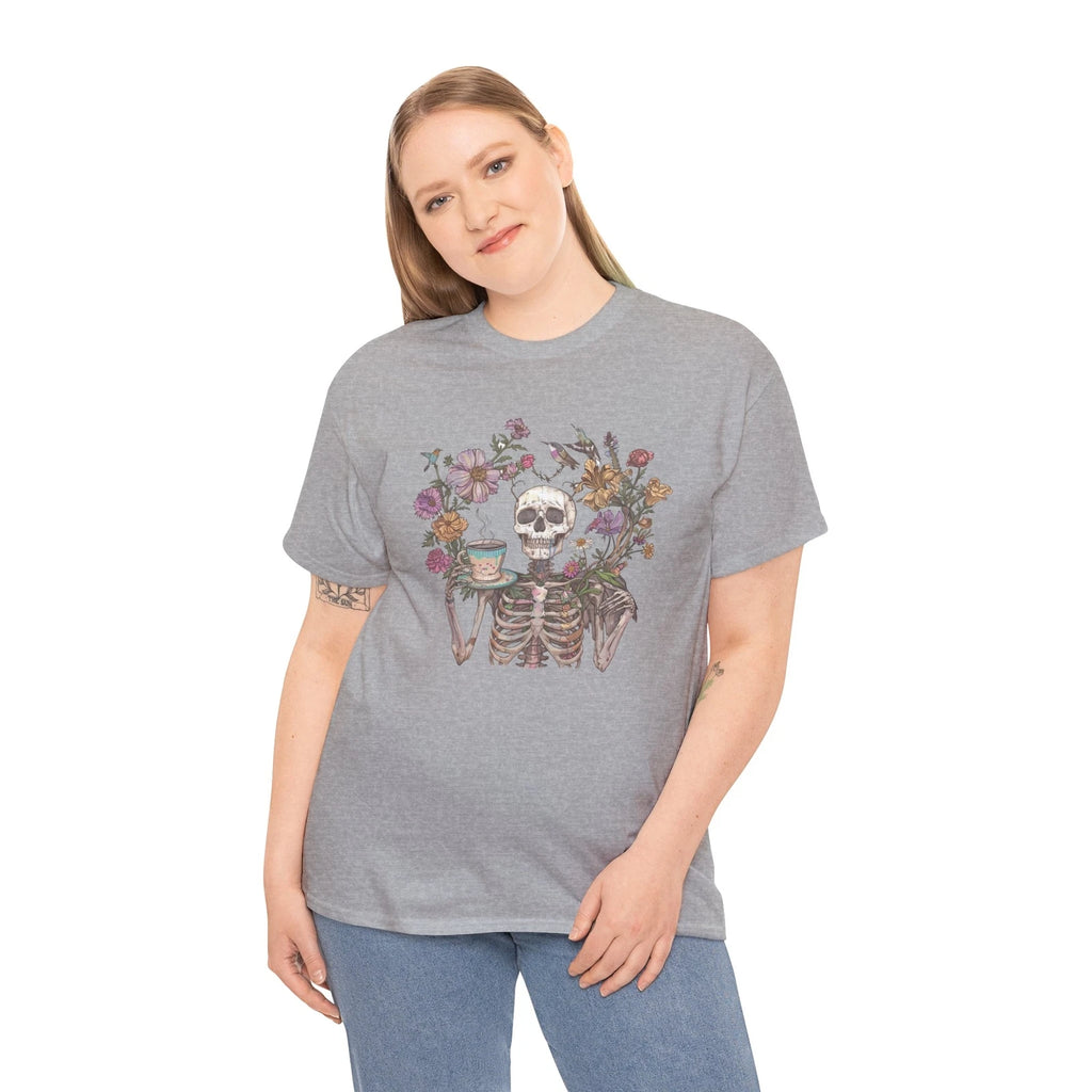 Coffee Shirt | Funny Caffeine Lover Retro Vintage Boho Skeleton T-Shirt
