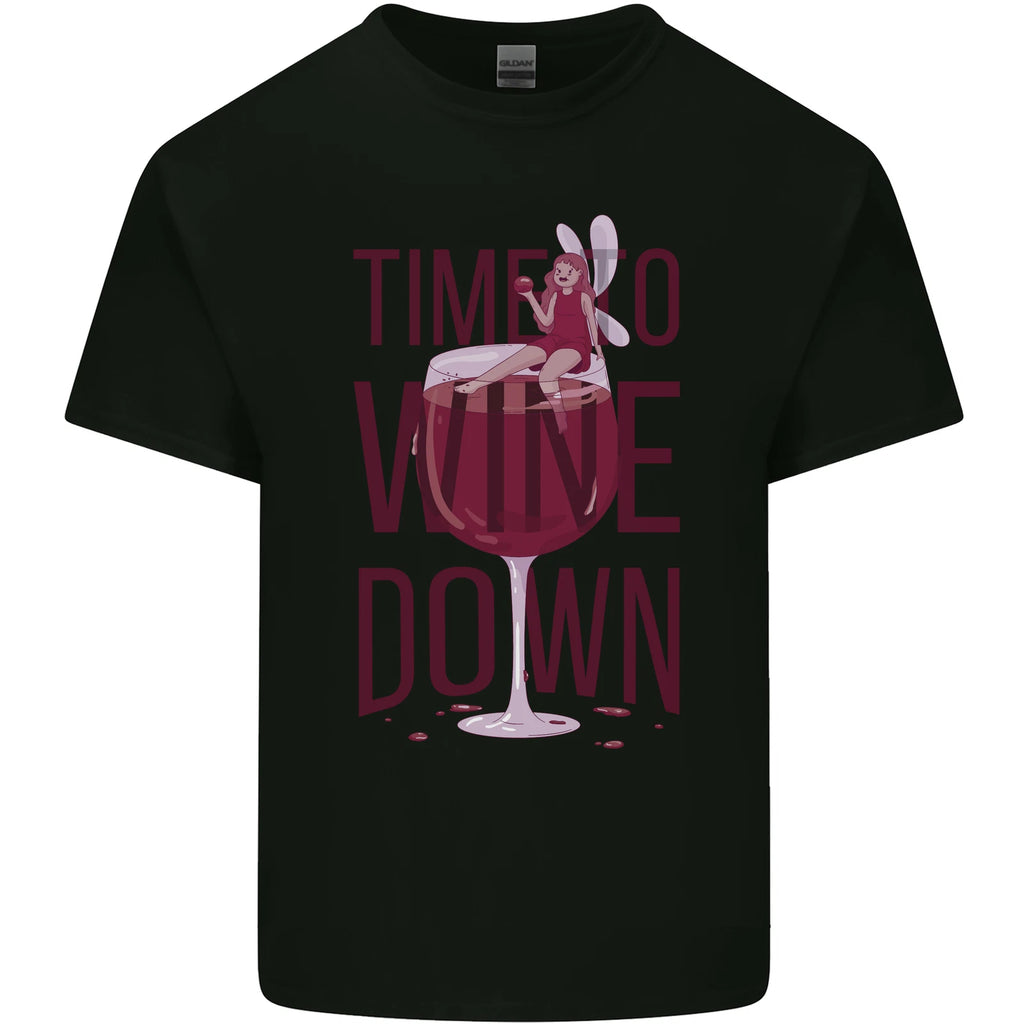 Time to Wine Down Funny Alcohol Mens Light Cotton T-Shirt