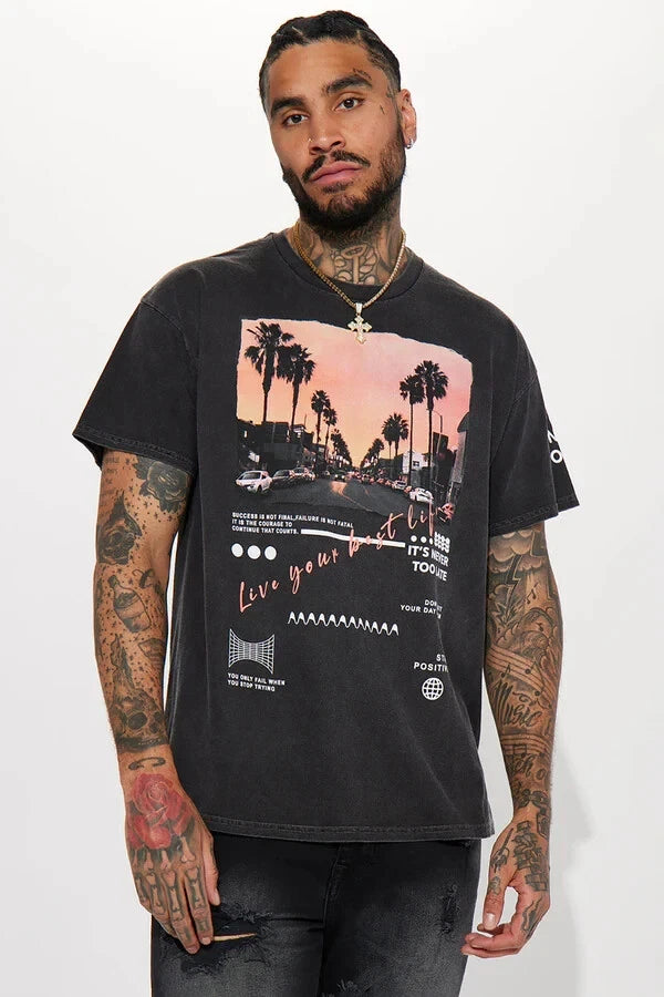 Fashion Nova Mens It's Never Too Late To Live Your Best Life Shirt New S-2XL