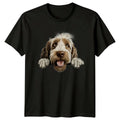 Cute Dog Breed Peek A Boo Style Art T-Shirt