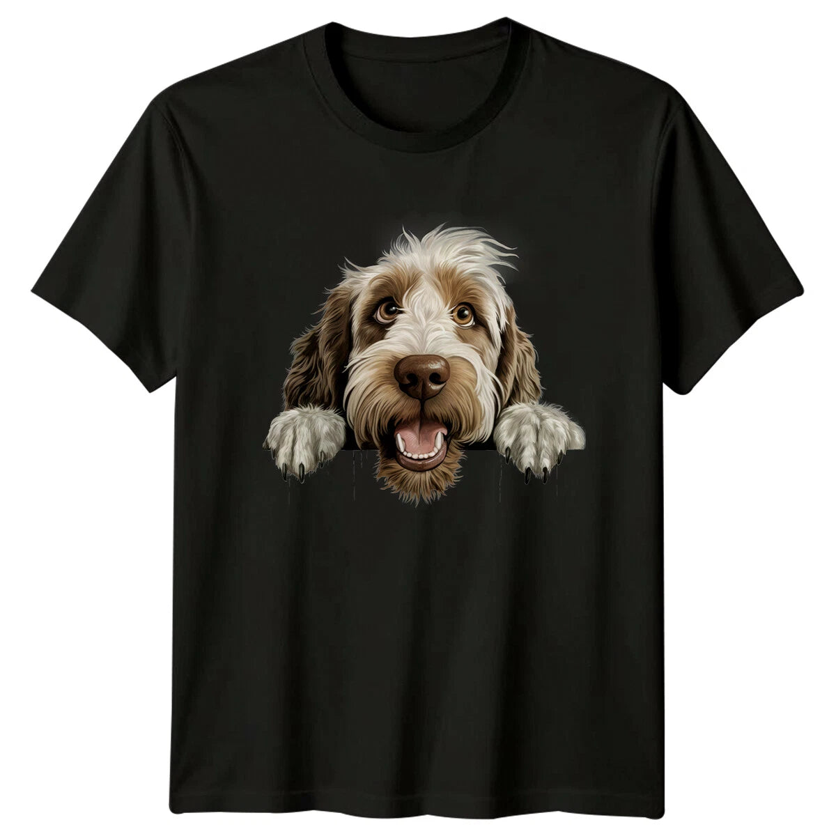 Cute Dog Breed Peek A Boo Style Art T-Shirt