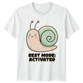 Rest Mode Activated T-Shirt Cute Snail Relaxation Wildlife Birthday Gift