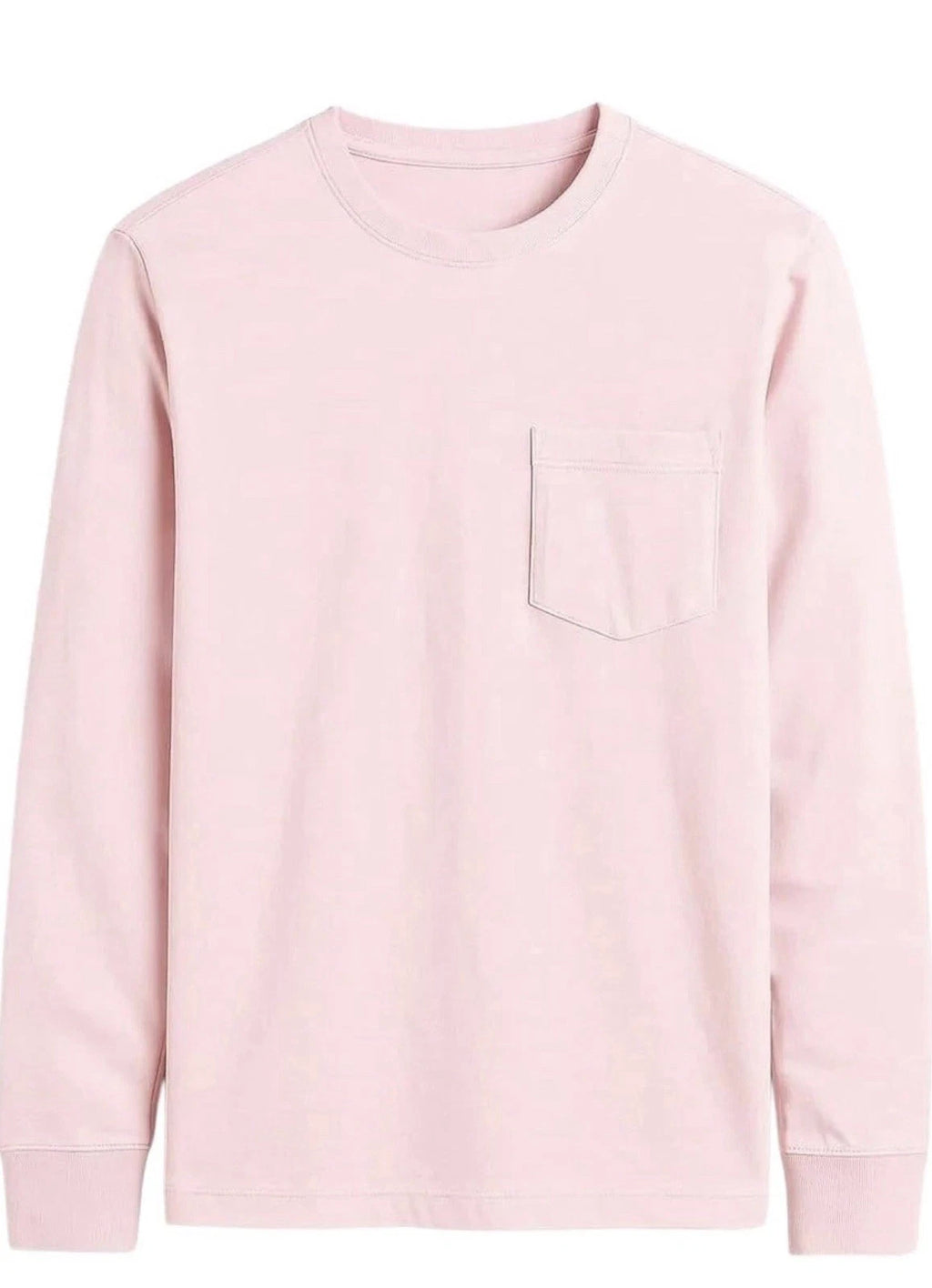 Goodfellow & Co. Pocket T-Shirt Men's XL Long Sleeve Light Pink Heavy Cotton