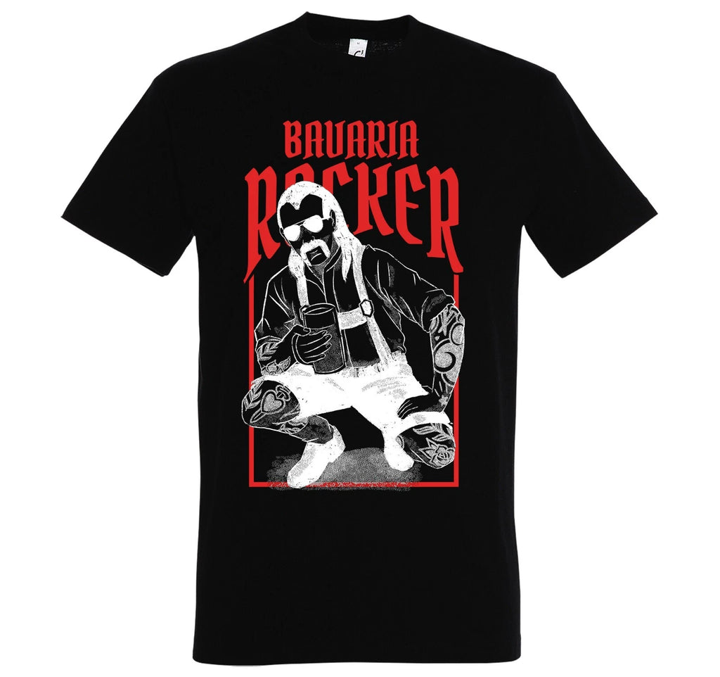 Bavaria Rocker Mens T-Shirt Men Logo Metal Leather Clothing Danger Rebellion