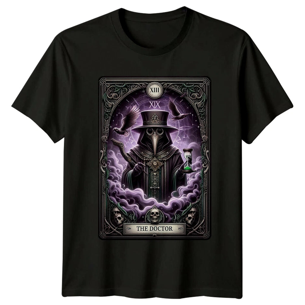 The Doctor Tarot Card Gothic Plague Doctor T-Shirt
