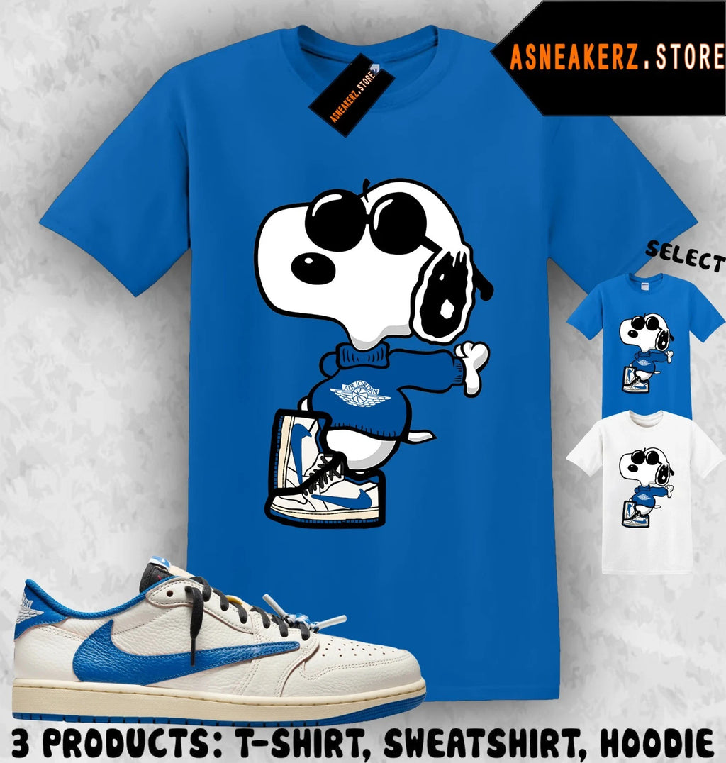 Shirt Match AJ 1 Low Fragment Travis Scott Sneaker Matching Tee Joe Cool T-Shirt