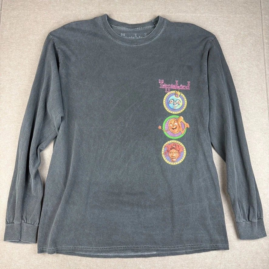 Trippie Redd Shirt Mens L Faded Black Long Sleeve Graphic Tour Streetwear Tee