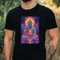 Mens Buddha Psychedelic Print Cotton T-Shirt Size XS to 5XL