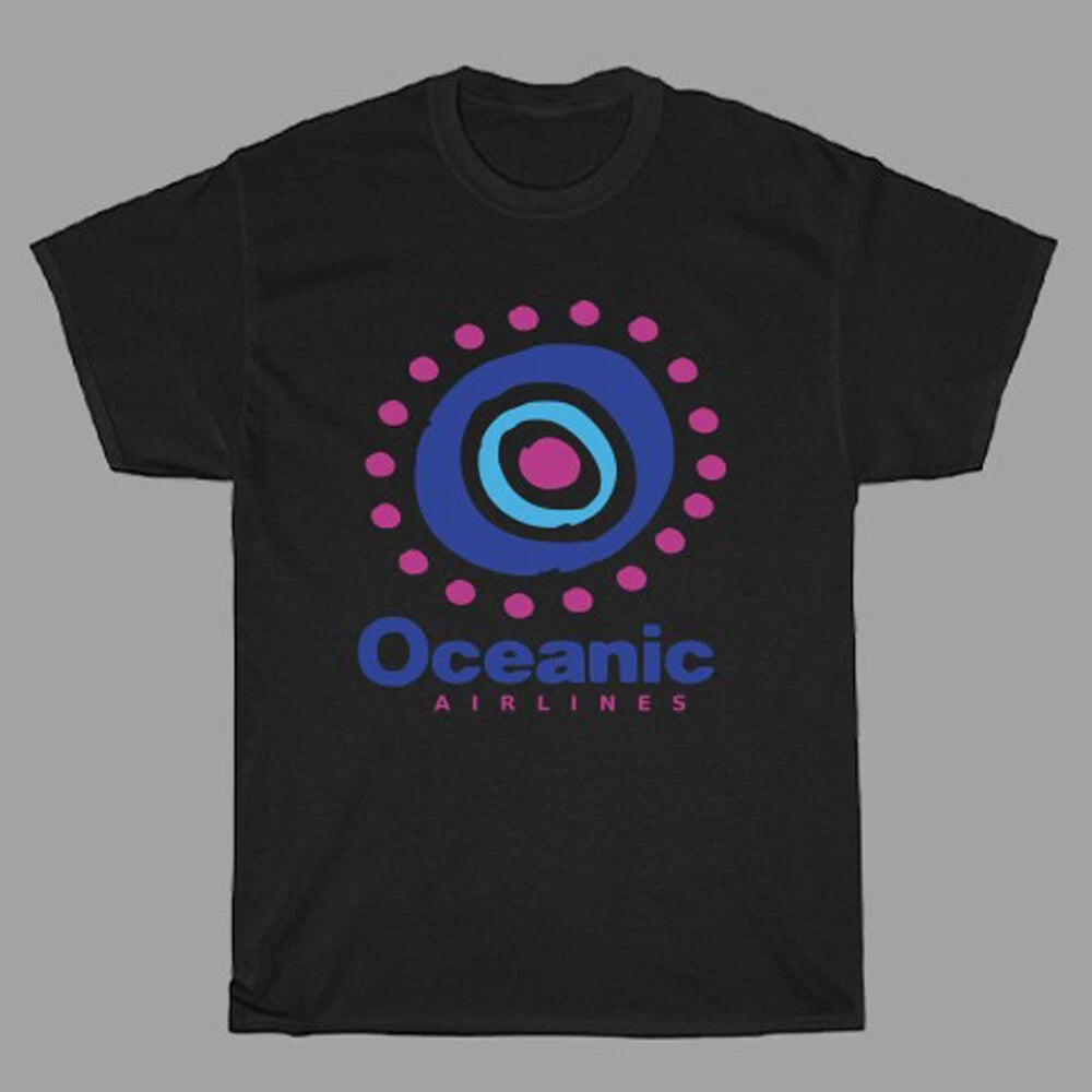 Oceanic Airlines Lost Tv Show Men's Black Size S to 5XL