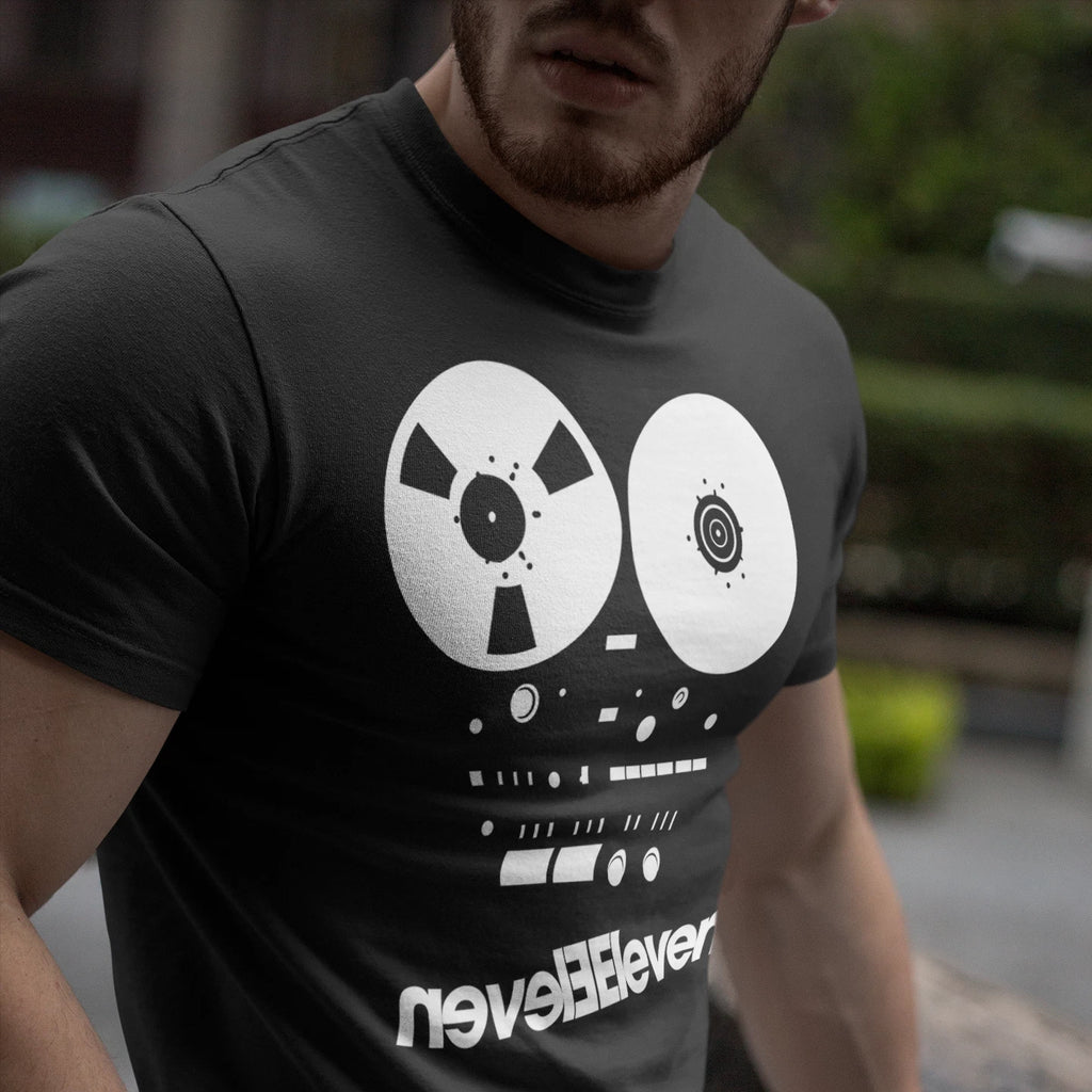 REEL TO REEL UNISEX BLACK T-SHIRT/TEE - S/M/L/XL/XXL