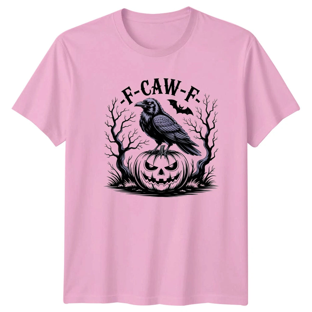 F-Caw-F Raven Halloween Jack O Lantern Holidays Occasions Men Women Graphic Tee