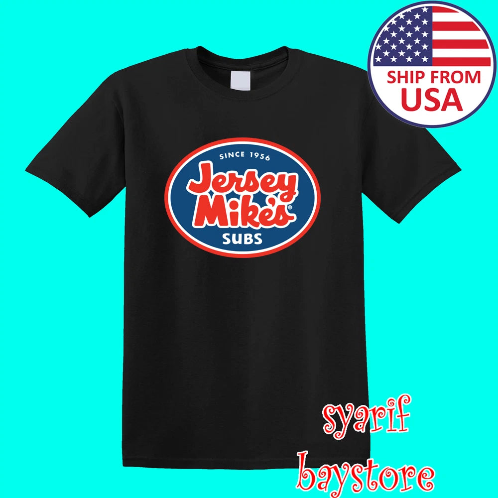Jersey Mike's Subs Men's Black Size S to 5XL
