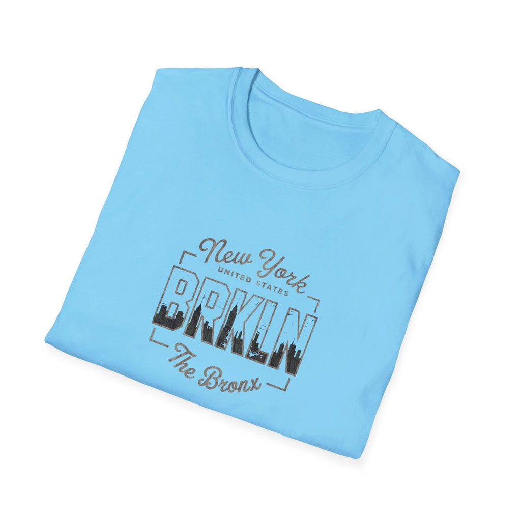 BROOKLIN NEW YORK NYC Minimalist Graphic Tee -Textured Dark Urban Almond