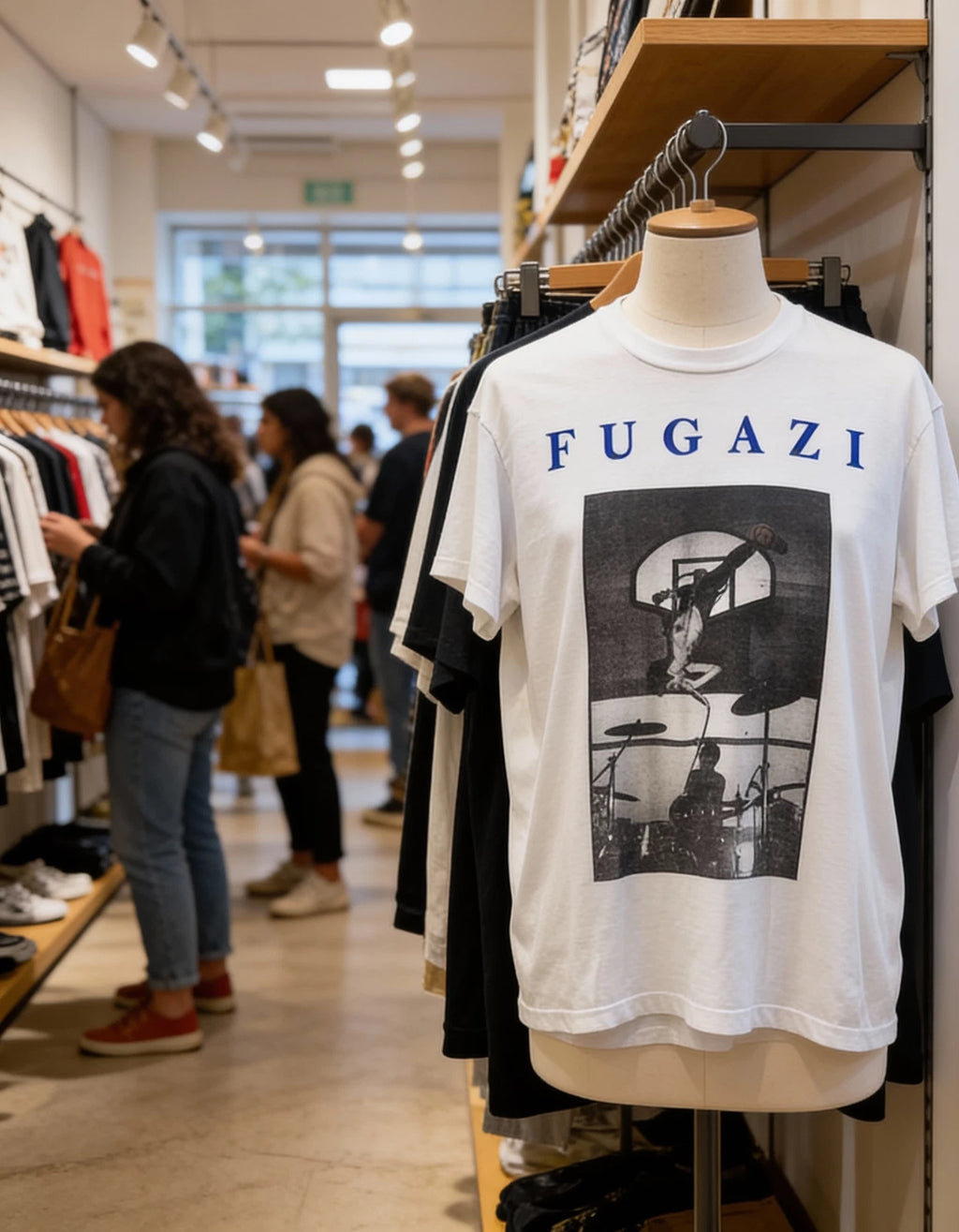 Fugazi Band Classic Style White Short Sleeve Unisex Shirt Reprint NWT