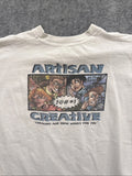Vintage 90s RARE Artisan Creative Cartoon Tech Art Shirt Size XL
