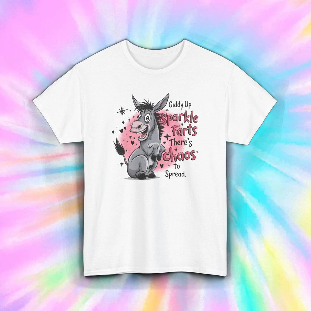 Sparkle Farts Chaos Shirt Funny Donkey Sassy Whimsical Tee S-5XL