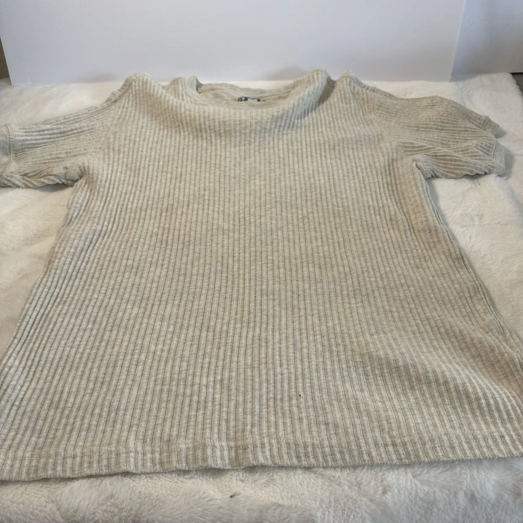 Modern Culture Shirt Mens Extra Large  Beige Short Sleeve Ribbed Basic Neutral