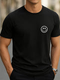 Minimalist Smiley Face Logo T-Shirt Unisex T-Shirt Streetwear Casual Style Tee