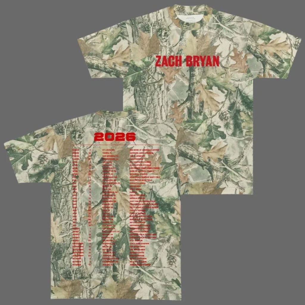 Zach Bryan Tour With Heaven On Top Tour 2026 3D T-Shirt S-5XL