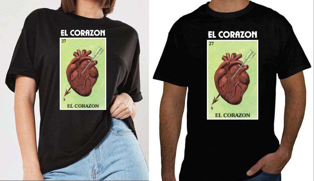 El CorazonT shirt Loteria Shirt Mexican Bingo Funny Polaca Lottery Game heart