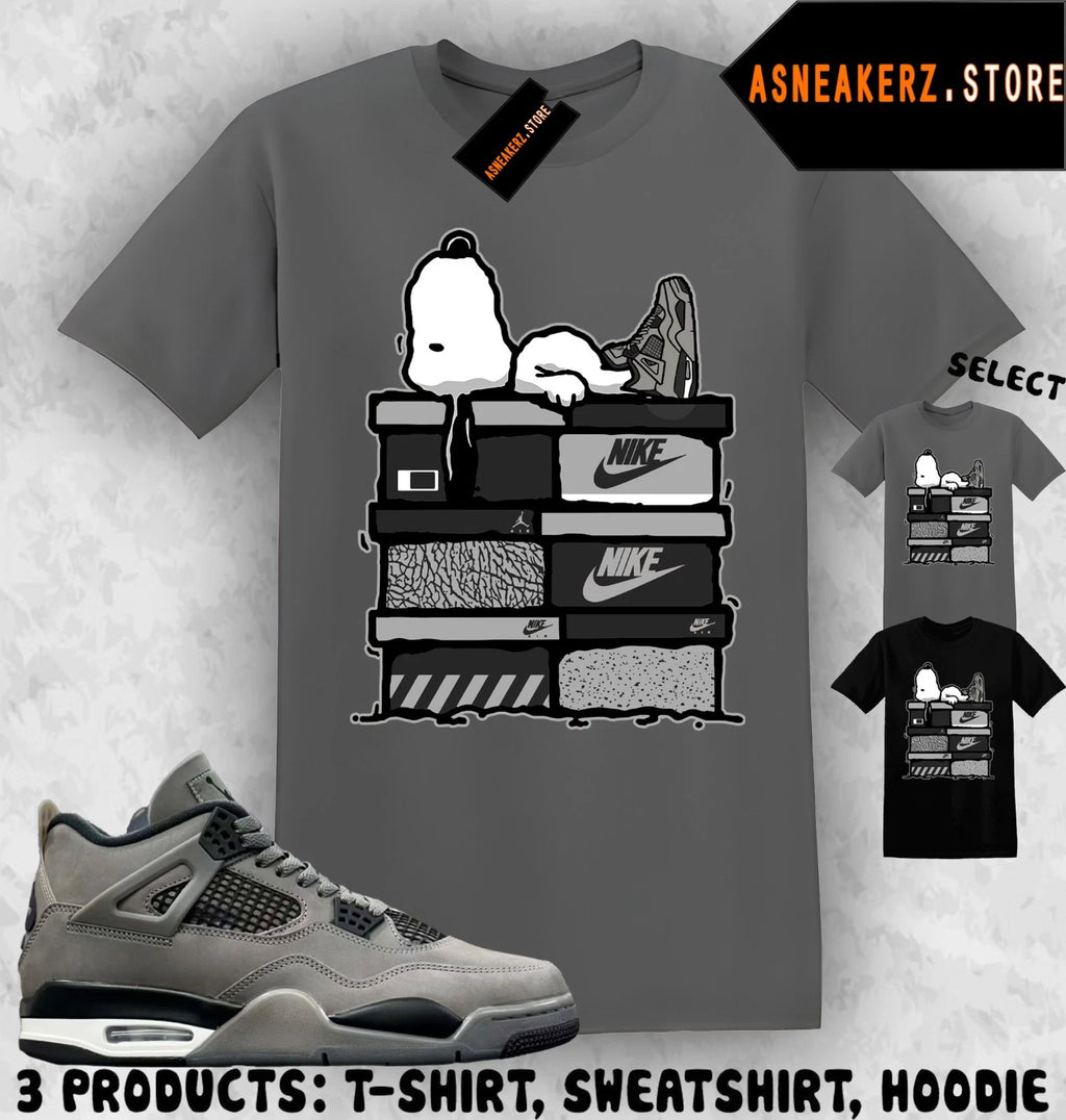 Shirt Match AJ 4 Cave Stone 2025 Sneaker Matching Tee Sneakerhead S Dog T-Shirt