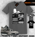 Shirt Match AJ 4 Cave Stone 2025 Sneaker Matching Tee Sneakerhead S Dog T-Shirt