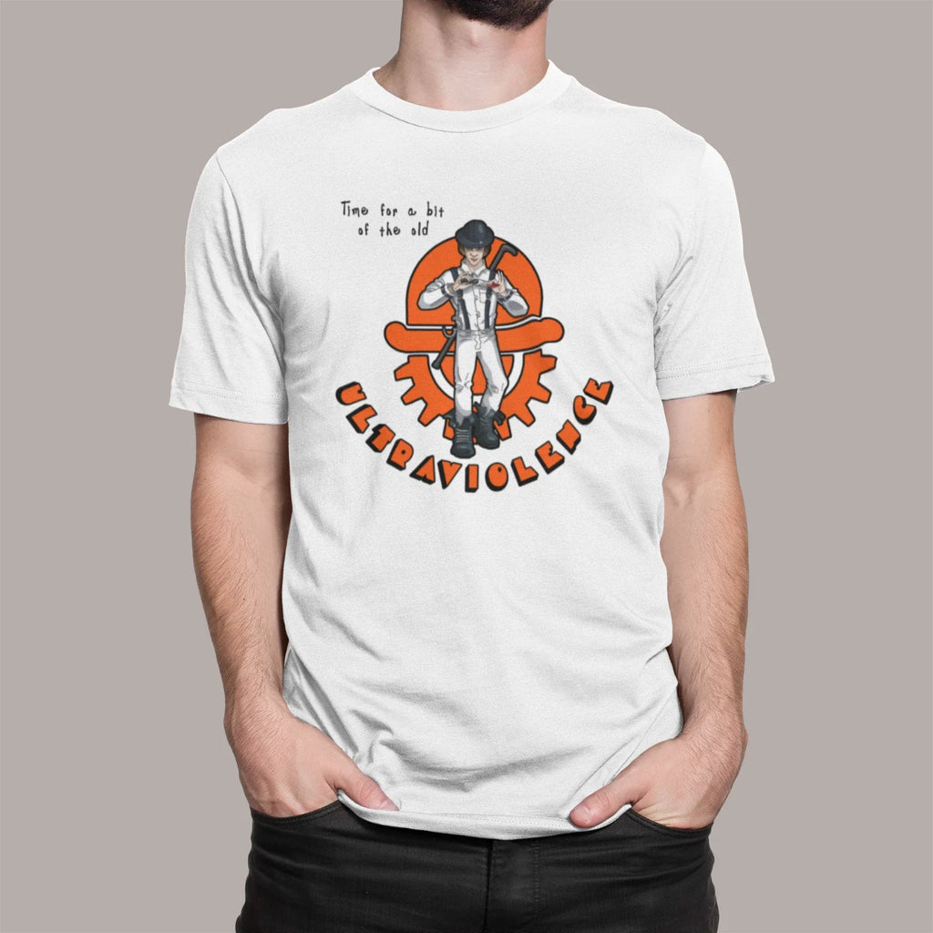 A CLOCKWORK ORANGE T SHIRT ULTRA VIOLENCE RETRO CULT MOVIE ADULTS KIDS