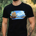 Mens Pirate Pixel Art Motif Cotton T-Shirt Size XS to 5XL