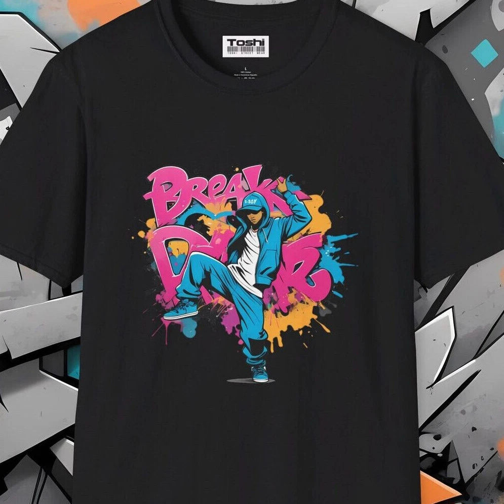B-Boy Breakdancer Tee – Unisex Urban Hip-Hop Graffiti Style T-Shirt - Breaking