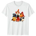 Cute Cartoon Birds Animals Mens T Shirt Womens Tee Graphic Unisex Top