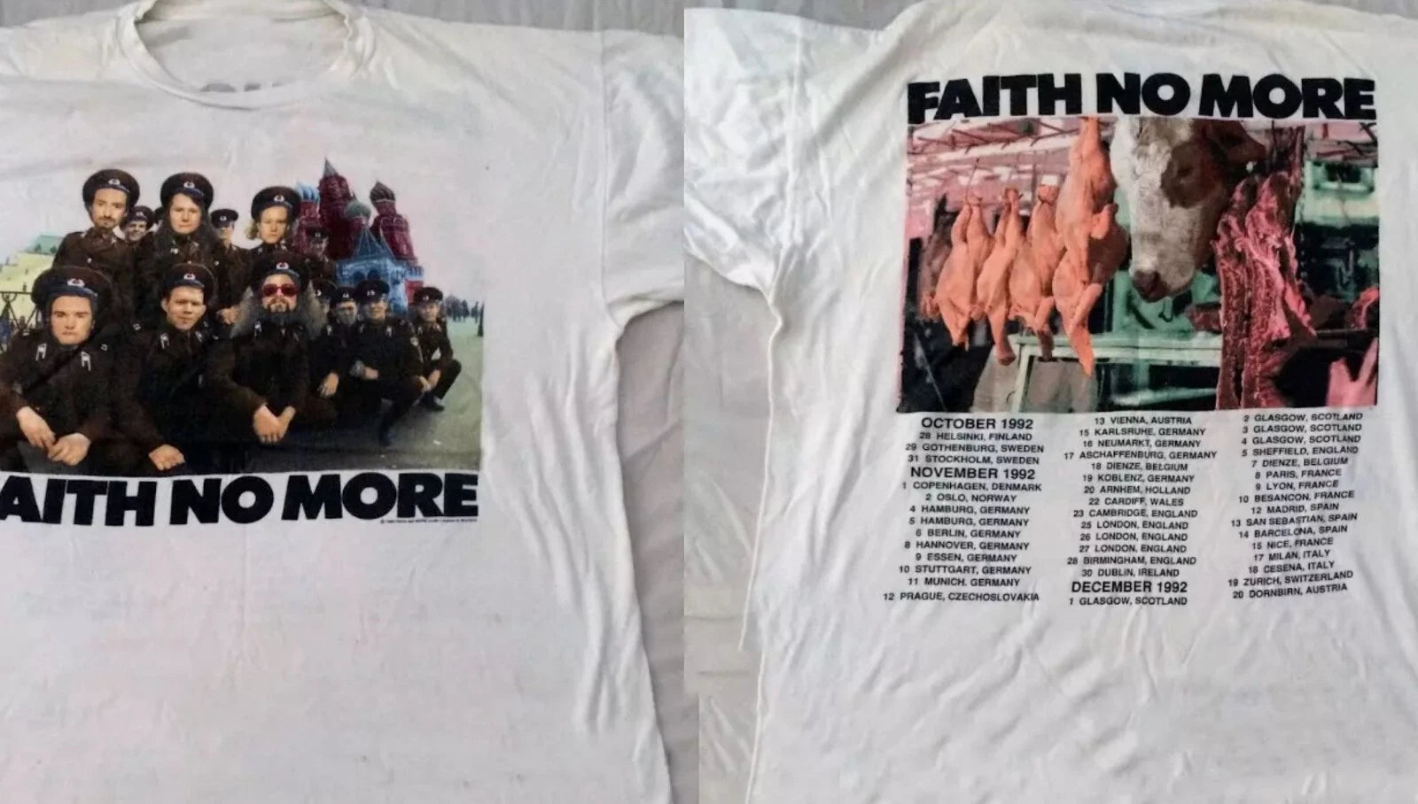 Faith No More 1992 Reprinted Double-Sided Black All Size T-Shirt Unisex TMB4284