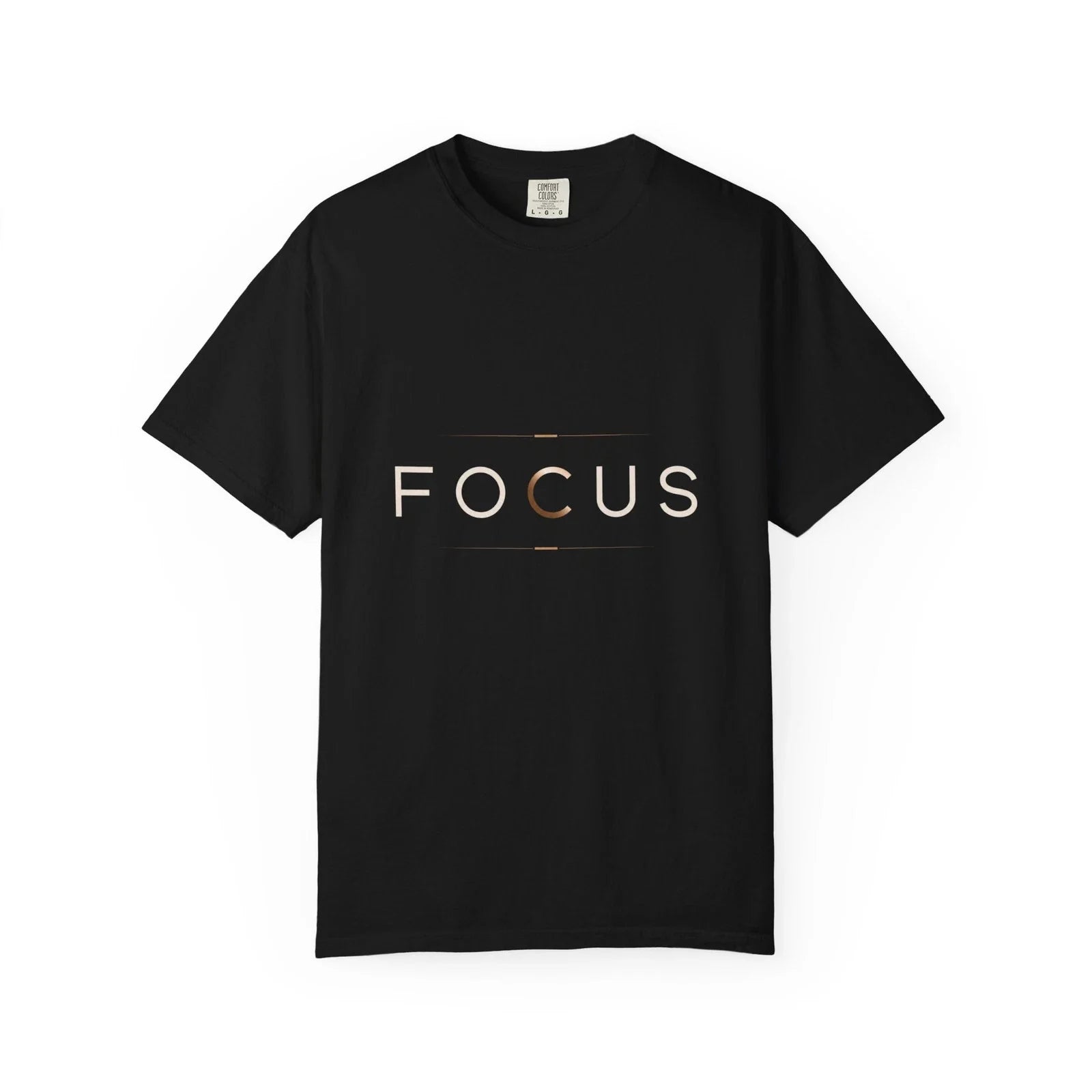 Focus T-Shirt Men Black Minimalist Motivational Graphic Tee