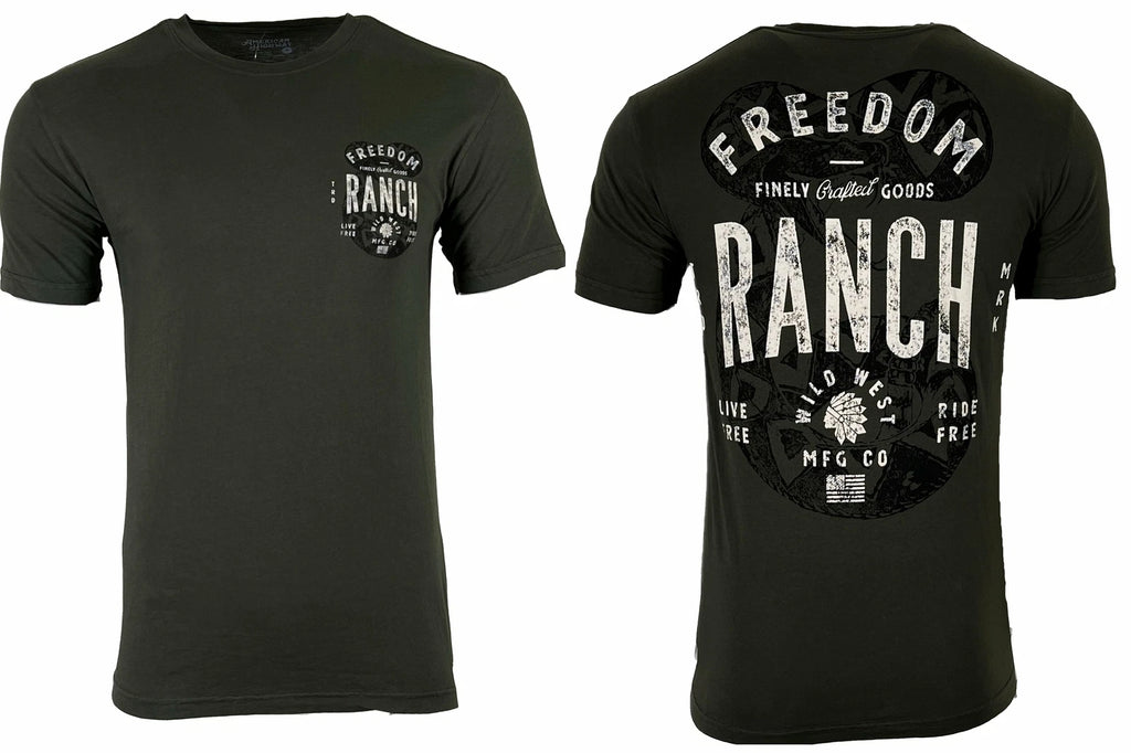American Highway Affliction Men's T-shirt FREEDOM RANCH Biker