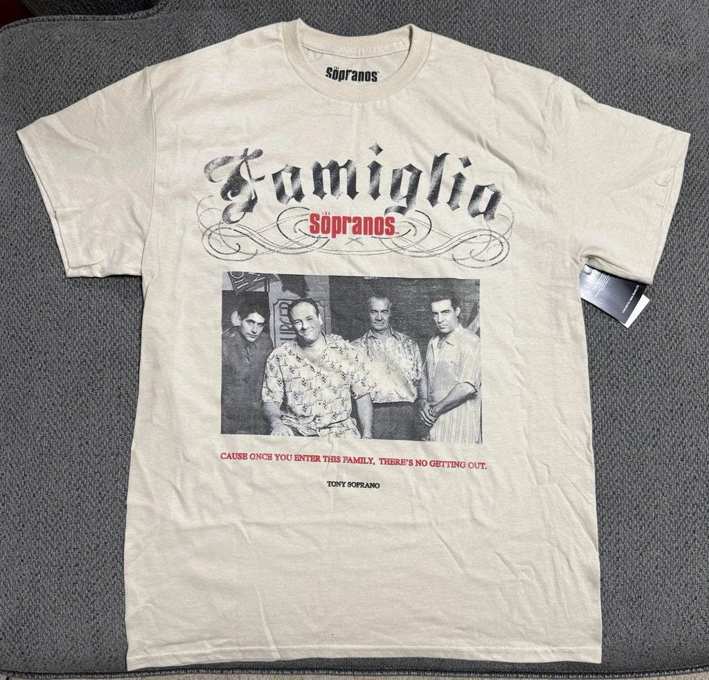 The Sopranos Official Mens Tee Sand Graphic T-Shirt 100% Cotton New Sz M, L, XL