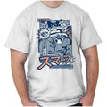 Angry Smurf Grumpy Mood Cartoon Manga Mashup Womens or Mens Crewneck T Shirt Tee