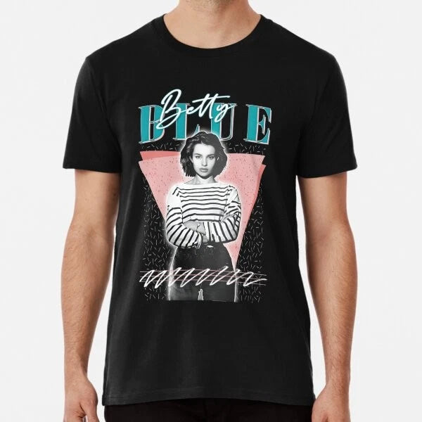 Betty 80s Blue Aesthetic Made in Australia Mens Tshirt S to 2XL
