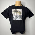 David Smoking Pop Art T-Shirt Men’s 2XL Black Distressed Worn Loose Distressed