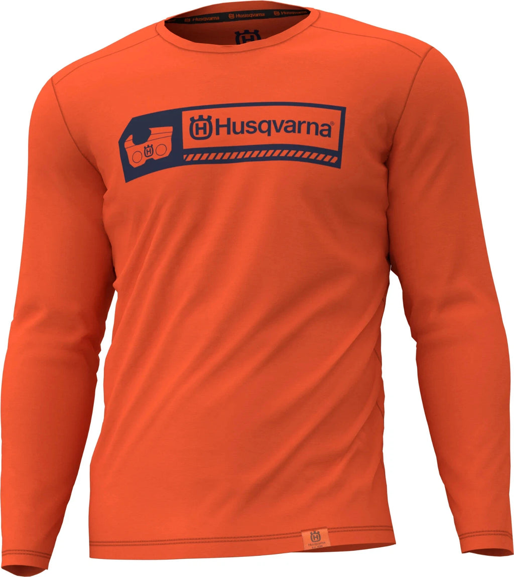 Husqvarna TRÄDGRÄNS (Swedish for "Tree Line, Timber Line" ) Long-Sleeve T-Shirt