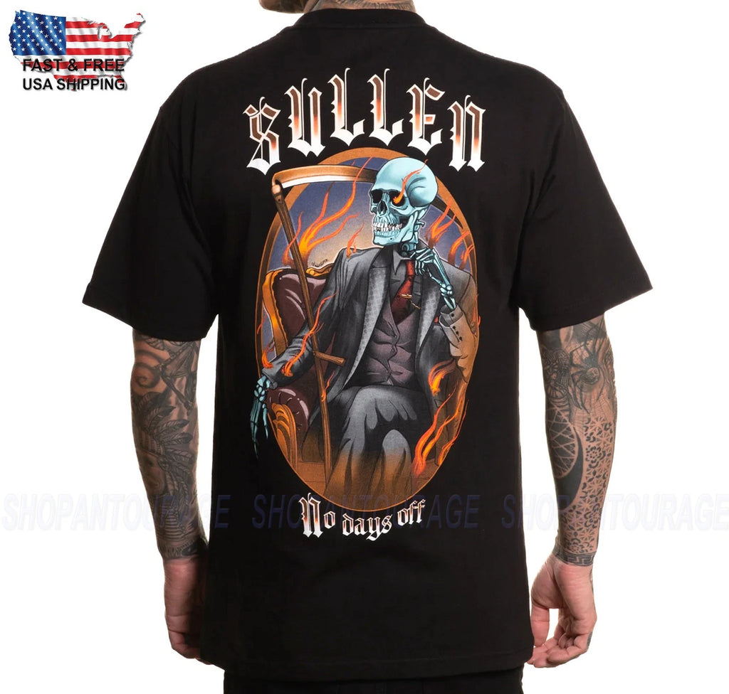 Sullen Art Collective No Day Off Standard SCM5889 New Short Sleeve Men`s T-shirt