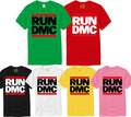 Men's RUN DMC Print Short Sleeve New Round Neck Soft T Shirt 100% Cotton Top Tee