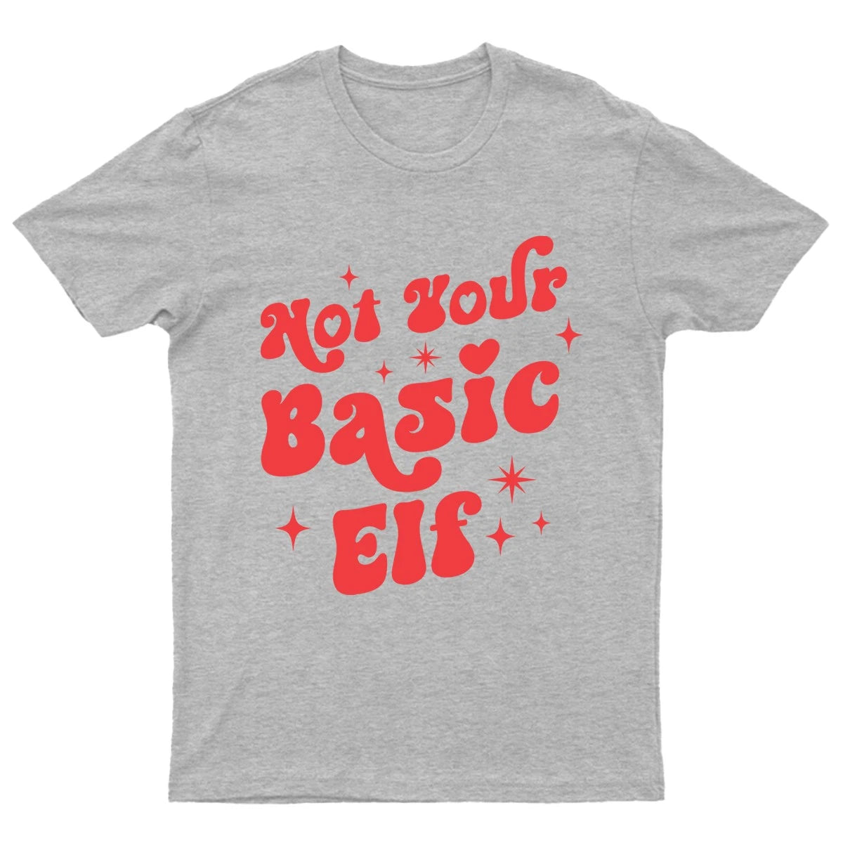 Not Your Basic Elf Christmas Holidays Mens Womens Graphic Tee -a