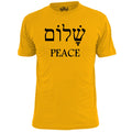 Mens Hebrew Peace T Shirt Israel Shalom