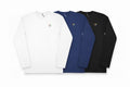Mens Long Full sleeve T shirt plain cotton crew round neck  regular fit tee top